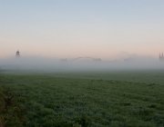 Deventer in de mist  (c) Henk Melenhorst : Deventer toren, mist, Deventer